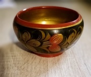 CHOCHŁOMA ROSJA MALOWANA MISECZKA KWIATY (8)