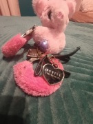 Kajdanki różowe z misiem