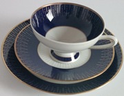 TRIO ZESTAW ŚNIADANIOWY PORCELANA SCHIERHOLZ ECHT KOBALT