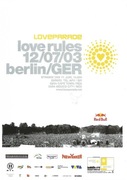 LOVEPARADE - love rules 2003 - plakat - poster