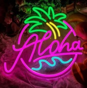 Aloha Neon LED szyld do baru restauracji plaże imprezę 