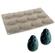 JAJKO KSIĘŻYCOWE 12 poł. forma silikonowa 28.6*17*2.3 Pieczenie Monoporcje 