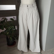 Stylowe kremowe spodnie wide leg ASOS DESIGN, r. 36 – len & wiskoza