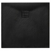 BRODZIK PRYSZNICOWY STRUKTURA KAMIENIA KWADRATOWY RIKO CZARNY 90x90 CM