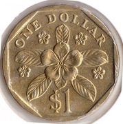 SINGAPUR 1 dolar 1989, KM# 54b, AU