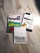 Stare książki dla użytkowników komputerów Microsoft Windows 98 retro