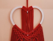 Łapacz snów serce Boho makrama handmade ozdoba na ścianę 