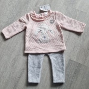 Pikowany różowy komplet bluzka plus leginsy 74 NOWY C&A