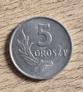 5 groszy 1971 rok. Stan jak na zdjęciach.