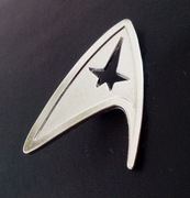 duża metalowa przypinka button Star Trek Starfleet