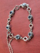 Srebrna bransoletka 925 Sterling z kamieniami naturalnymi