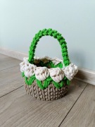 Koszyk wielkanocny że sznurka dla dzieci , koszyk tulipan 