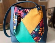 Torebka ręcznie szyta skóra shopperka 