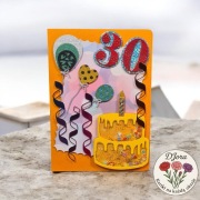 Kartka urodzinowa nr 5 – kolorowy tort shaker, DJora