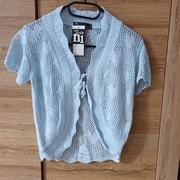 Nowa narzutka ażurowa wiązana bolerko 36 38