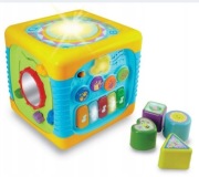 Interaktywna zabawka edukacyjna dla dzieci kostka sorter interaktywny 9 m +