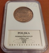 1  Denar Rybnik - 306 -  2007 r Grading MS65 ECC