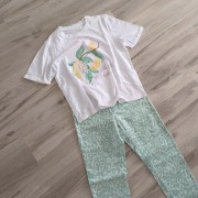 **spodnie jeans panterka szare zielone moro