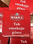 Kompletna SERIA 3 szt. podkładek korkowych WARKA, Nowe w folii (MINT)