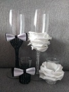 Zestaw ślubny kieliszki szampan wódka 25ml szkło