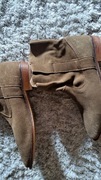SUEDE  botki kowbojki ze skóry naturalnej roz 39