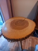 StolikKawowy Retro z plastra drewna Jesionowego