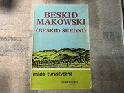 Beskid Makowski (średni) - mapa.