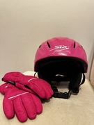 Kask narciarski dziecięcy TecnoPro rozm. XS 52-56 cm + rękawiczki