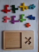 Łamigówka drewniana układanka gra logiczna A