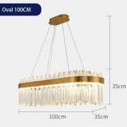 Lux Crystal Prisms - Żyrandol Kryształowy Podłużny 100 cm