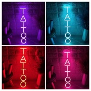 TATTOO NEON SZYLD LED LAMPKA STUDIO TATUAŻU  40X8 CM RÓŻNE KOLORY 