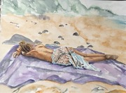 Akwarela 30x40 - "W słońcu"