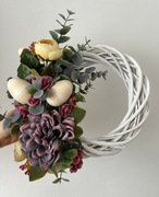 Wianek wiklinowy na drzwi wiosenny pisanki easter