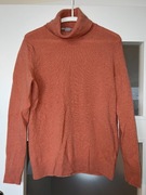 Antonia Erre golf sweter wełna S 36 łososiowy morelowy wełniany