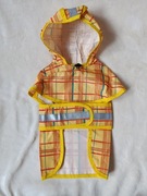 Płaszcz Przeciwdeszczowy kurtka dla Psa Żółta Kratka Rozmiar S