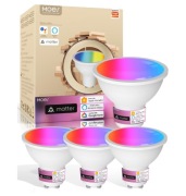 Żarówki MOES GU10 smart WiFi RGB Matter 4 sztuki