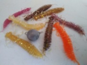 Przynety gumowe larwa wazki- 6 cm.-komplet 8 szt.