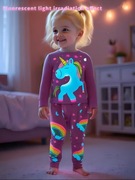 Świecący w Ciemności Jednorożec – Fluorescencyjny  dresik