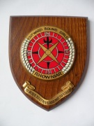 DREWNIANA ZAWIESZKA TARCZA HERALDYCZNA