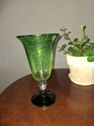 Cudowne szkło antico kielich zielony