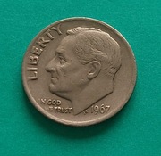 10 CENTÓW USA 1967 ONE DIME LIBERTY Roosevelt