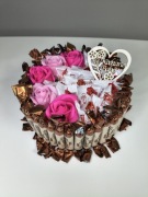 Tort Słodyczy 19 cm Kosz Prezentowy Zestaw Słodyczy Dzień kobiet