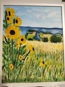 Słoneczniki - akryl na płótnie PREZENT 
