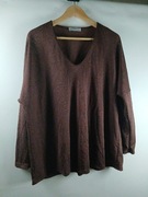 Bluzka damska Gallery z długim rękawem brązowa 40-42