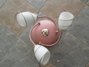 Lampa sufitowa (plafon) trzyświecowa 3x40W E14, Lis Poland, typ 340, różowa