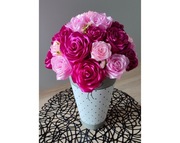 Duży flower box Wieczny Bukiet 30 Róż Rękodzieło Rocznica Prezent Urodziny 