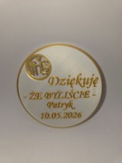 Personalizowany magnes podziękowanie dla gości z okazji 1 Komunii Świętej.