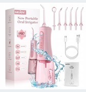 BEZPRZEWODOWE IRYGACJA ZĘBÓW 5 TRYBÓW/6 DYSZ, 350ML, RÓŻOWY