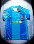 (M) Barcelona Retro Miętowa Jersey Wyjazdowa T-shirt Liga Mistrzów 2007/08