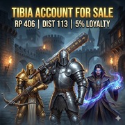 Konto Tibia RP 406 Refugia + EK 96 + MS 125 Harmonia| 5% Loy, FULL EQ/Stash